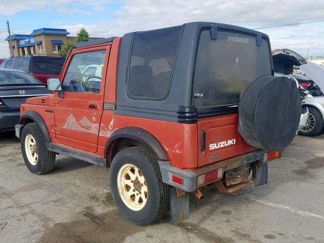 JS4JC51C9J4209858 - 1988 SUZUKI SAMURAI RED photo 3