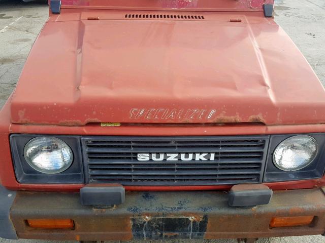 JS4JC51C9J4209858 - 1988 SUZUKI SAMURAI RED photo 7