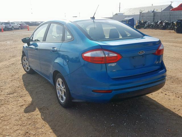 3FADP4BJ7GM198373 - 2016 FORD FIESTA SE BLUE photo 3