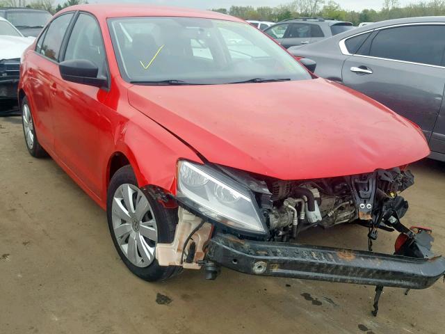 3VW2K7AJ7CM391150 - 2012 VOLKSWAGEN JETTA BASE RED photo 1