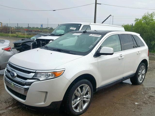 2FMDK3KC0BBA41536 - 2011 FORD EDGE LIMIT WHITE photo 2