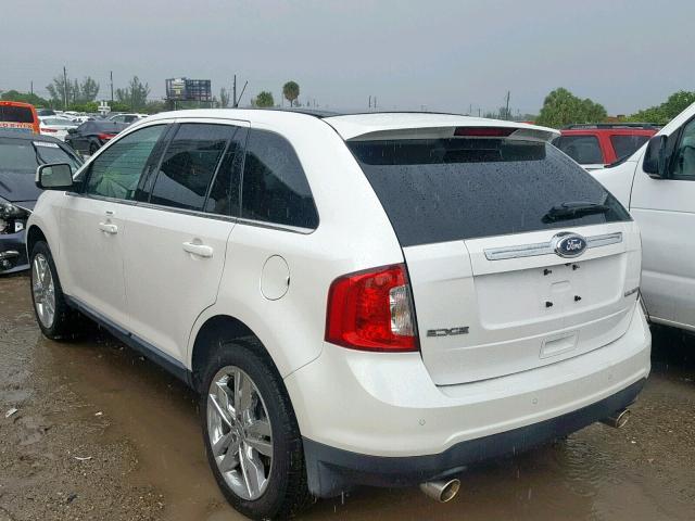 2FMDK3KC0BBA41536 - 2011 FORD EDGE LIMIT WHITE photo 3