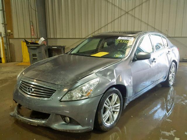 JN1CV6AR6AM459562 - 2010 INFINITI G37 GRAY photo 2