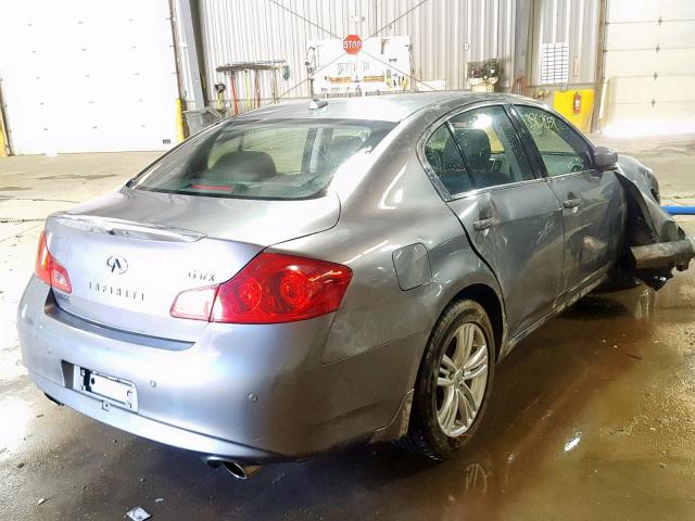 JN1CV6AR6AM459562 - 2010 INFINITI G37 GRAY photo 4