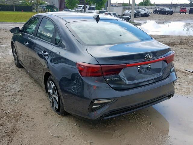 3KPF24AD0KE032115 - 2019 KIA FORTE FE GRAY photo 3