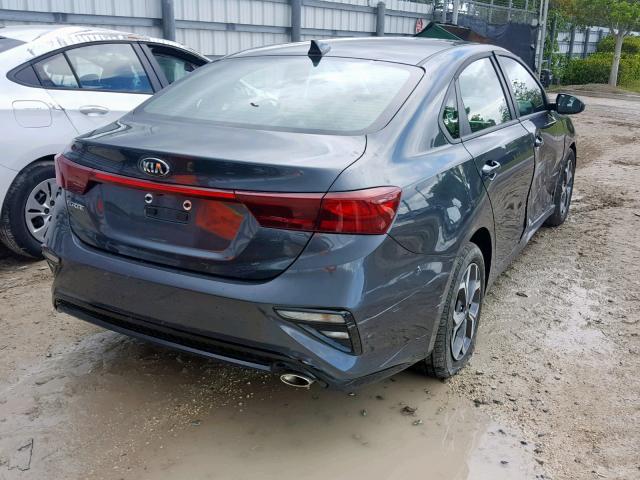 3KPF24AD0KE032115 - 2019 KIA FORTE FE GRAY photo 4