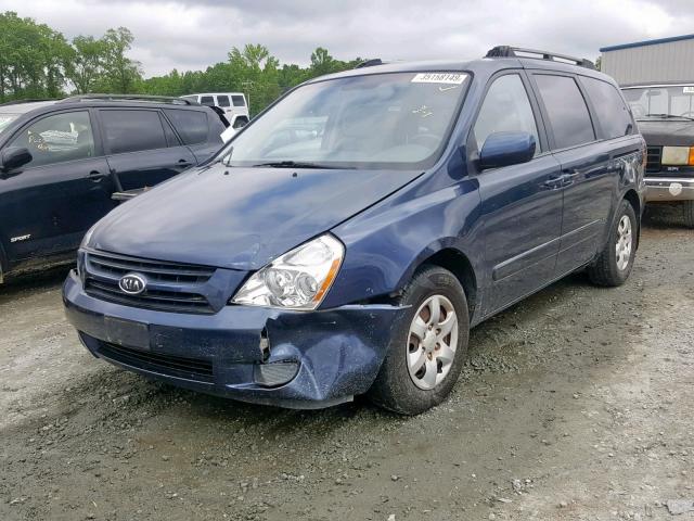 KNDMB233266080453 - 2006 KIA SEDONA EX BLUE photo 2