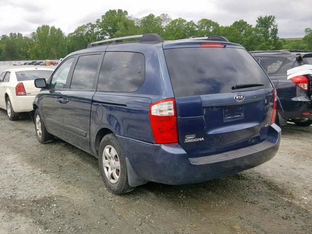 KNDMB233266080453 - 2006 KIA SEDONA EX BLUE photo 3