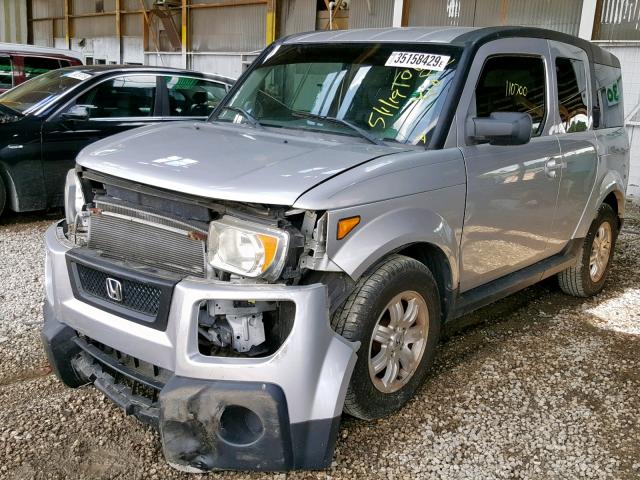 5J6YH187X6L005551 - 2006 HONDA ELEMENT EX SILVER photo 2