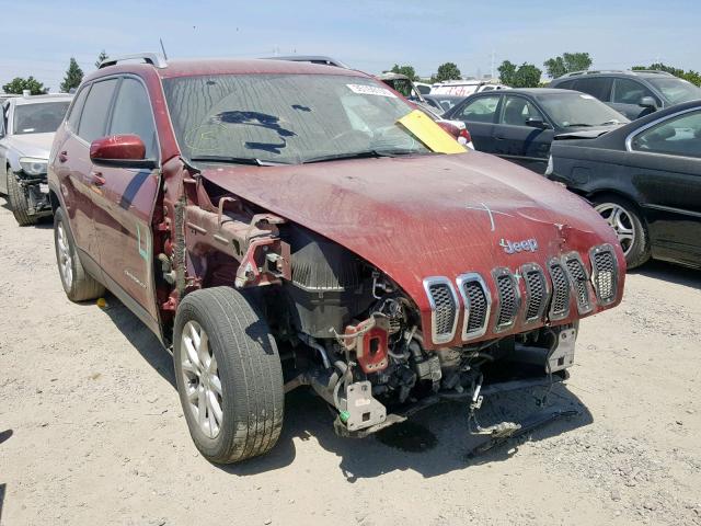 1C4PJLCB5EW172152 - 2014 JEEP CHEROKEE L RED photo 1