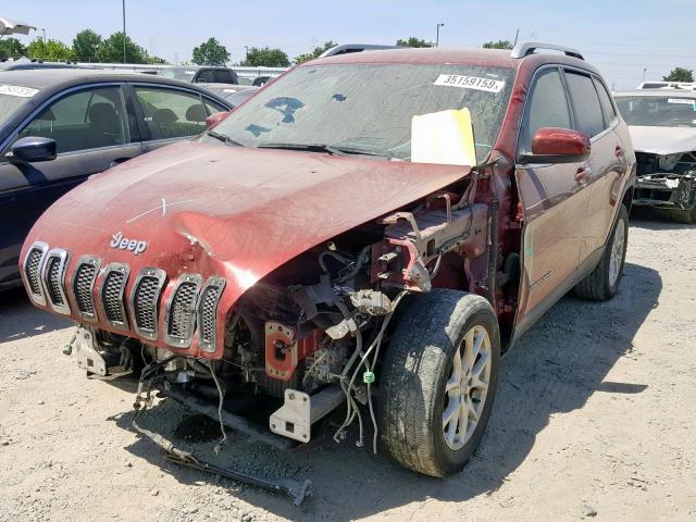 1C4PJLCB5EW172152 - 2014 JEEP CHEROKEE L RED photo 2