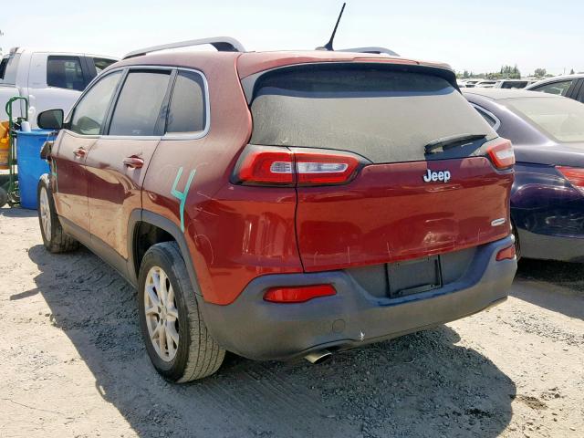 1C4PJLCB5EW172152 - 2014 JEEP CHEROKEE L RED photo 3