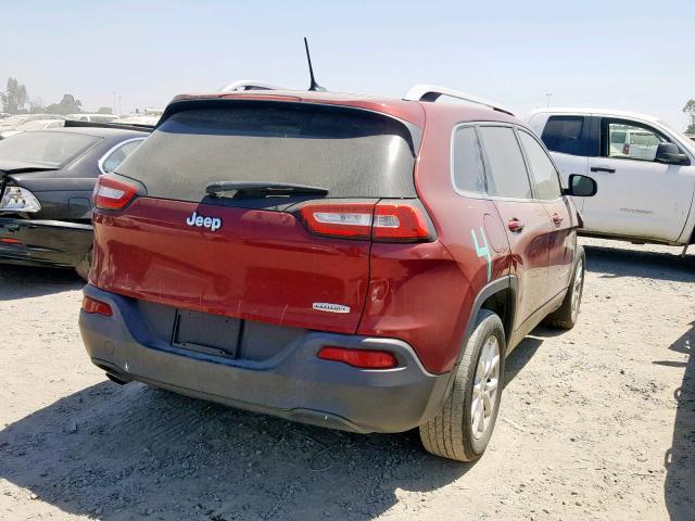 1C4PJLCB5EW172152 - 2014 JEEP CHEROKEE L RED photo 4