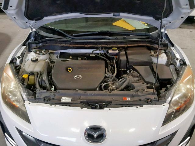 JM1BL1H55A1150736 - 2010 MAZDA 3 S WHITE photo 7