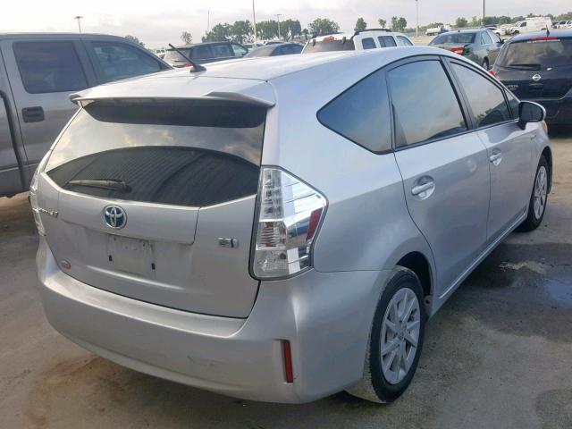 JTDZN3EUXD3247410 - 2013 TOYOTA PRIUS V SILVER photo 4