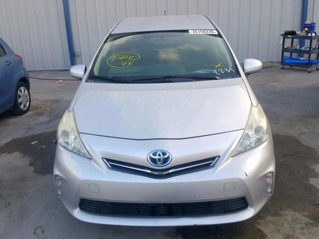 JTDZN3EUXD3247410 - 2013 TOYOTA PRIUS V SILVER photo 9