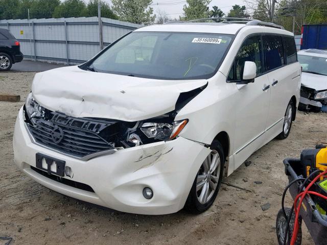 JN8AE2KP3D9069752 - 2013 NISSAN QUEST S WHITE photo 2