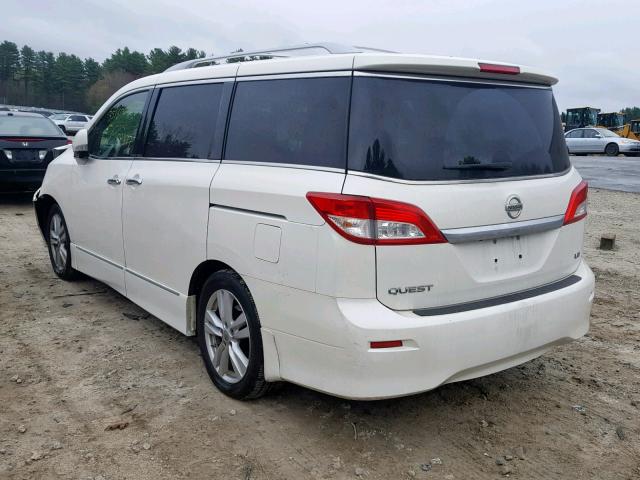 JN8AE2KP3D9069752 - 2013 NISSAN QUEST S WHITE photo 3