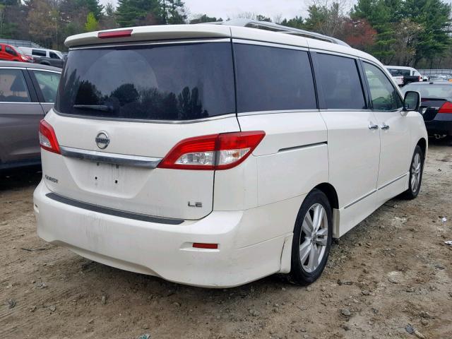 JN8AE2KP3D9069752 - 2013 NISSAN QUEST S WHITE photo 4