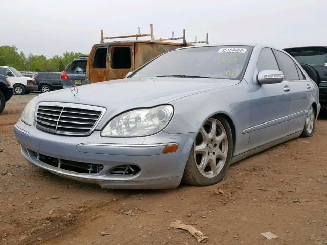 WDBNG84J64A395576 - 2004 MERCEDES-BENZ S 500 4MAT BLUE photo 2