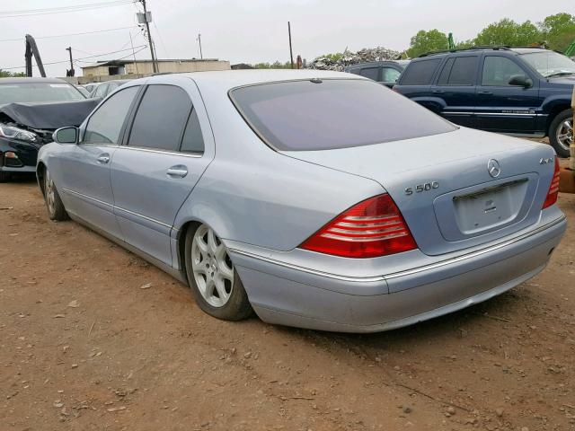 WDBNG84J64A395576 - 2004 MERCEDES-BENZ S 500 4MAT BLUE photo 3