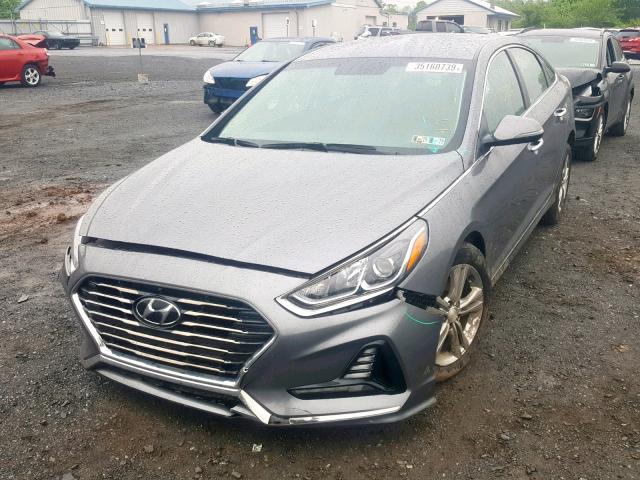 5NPE34AF8JH651131 - 2018 HYUNDAI SONATA SPO GRAY photo 2