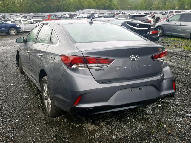 5NPE34AF8JH651131 - 2018 HYUNDAI SONATA SPO GRAY photo 3