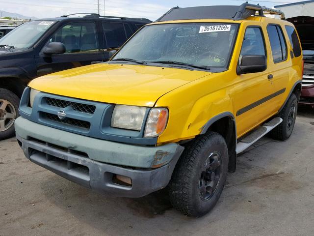 5N1ED28Y21C523516 - 2001 NISSAN XTERRA XE YELLOW photo 2