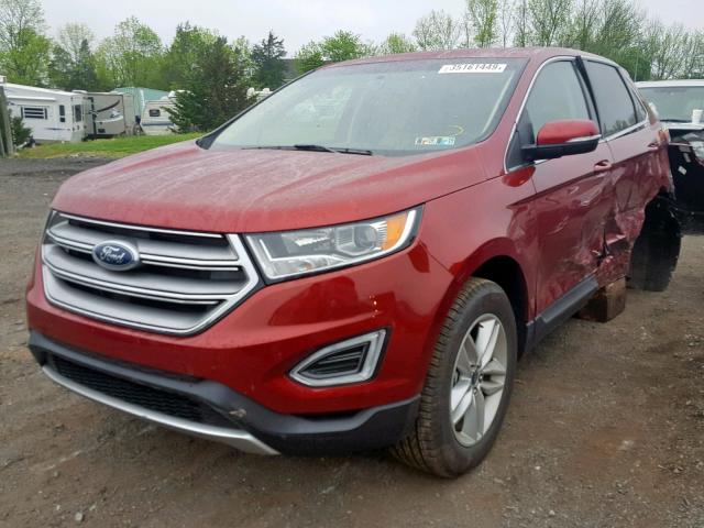 2FMPK3J99HBC24476 - 2017 FORD EDGE SEL RED photo 2