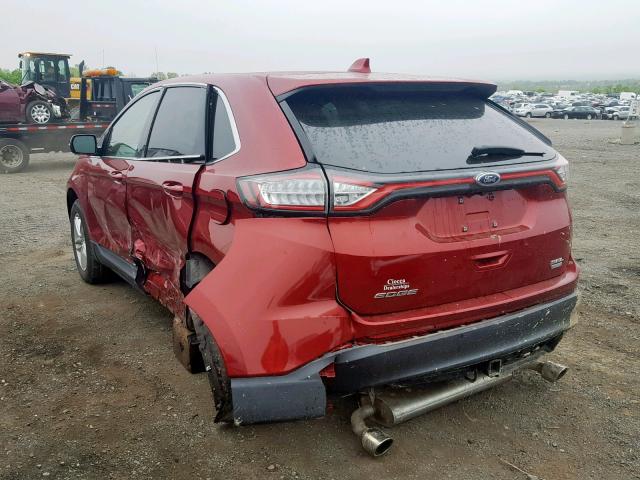 2FMPK3J99HBC24476 - 2017 FORD EDGE SEL RED photo 3