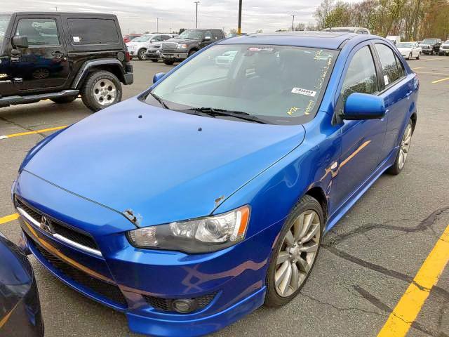 JA32X8HW4AU011572 - 2010 MITSUBISHI LANCER GTS BLUE photo 2