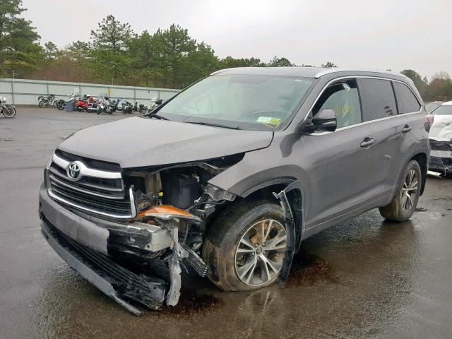 5TDJKRFH3GS304382 - 2016 TOYOTA HIGHLANDER GRAY photo 2