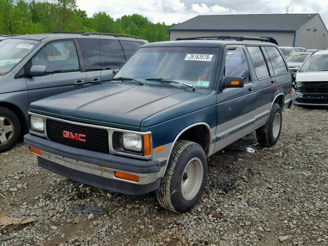 1GNCS13W4N2213825 - 1992 CHEVROLET BLAZER S10 GREEN photo 2