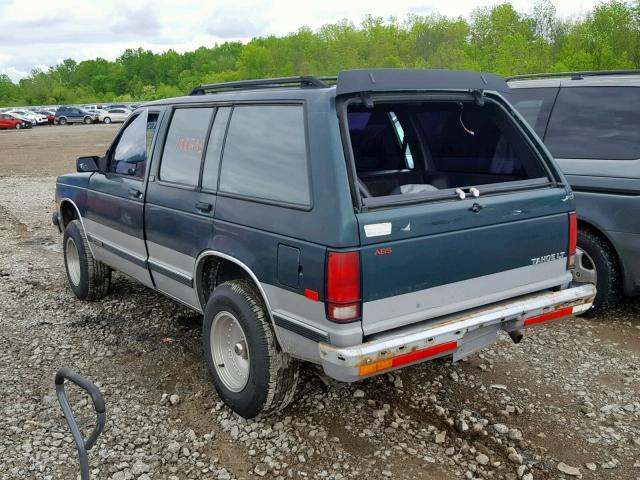 1GNCS13W4N2213825 - 1992 CHEVROLET BLAZER S10 GREEN photo 3