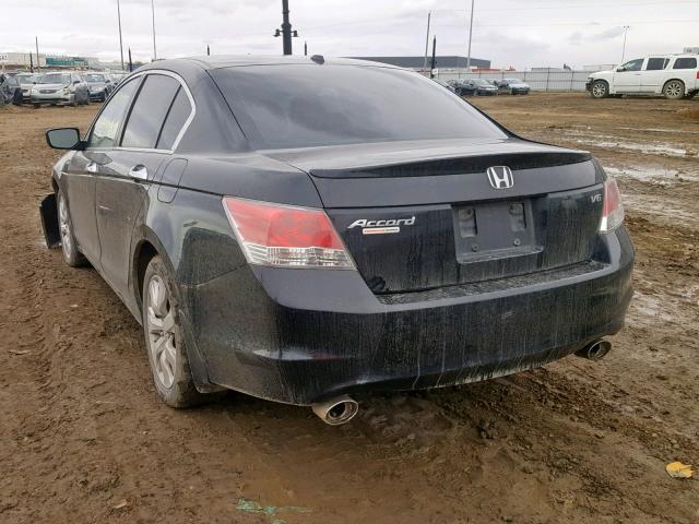 1HGCP36849A800932 - 2009 HONDA ACCORD EXL BLACK photo 3