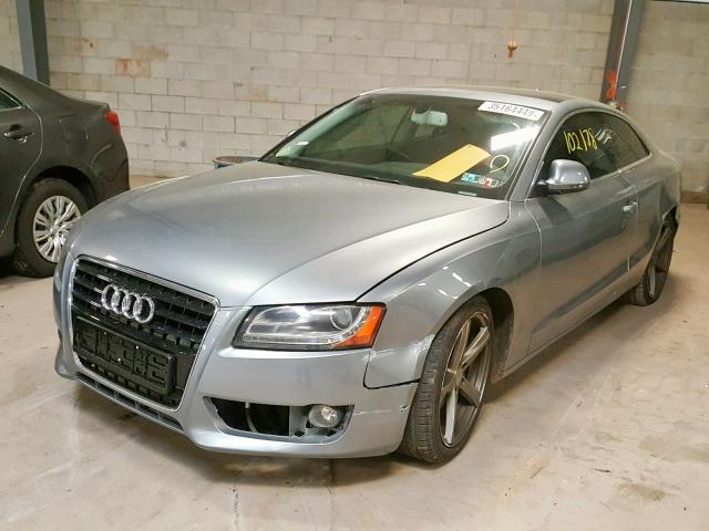 WAUDK78T49A015107 - 2009 AUDI A5 QUATTRO GRAY photo 2