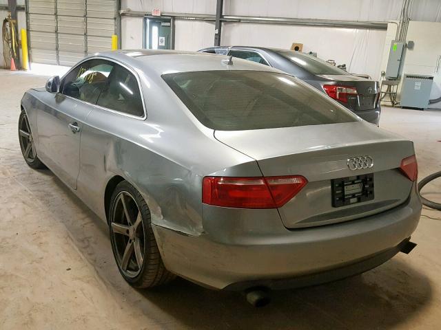 WAUDK78T49A015107 - 2009 AUDI A5 QUATTRO GRAY photo 3