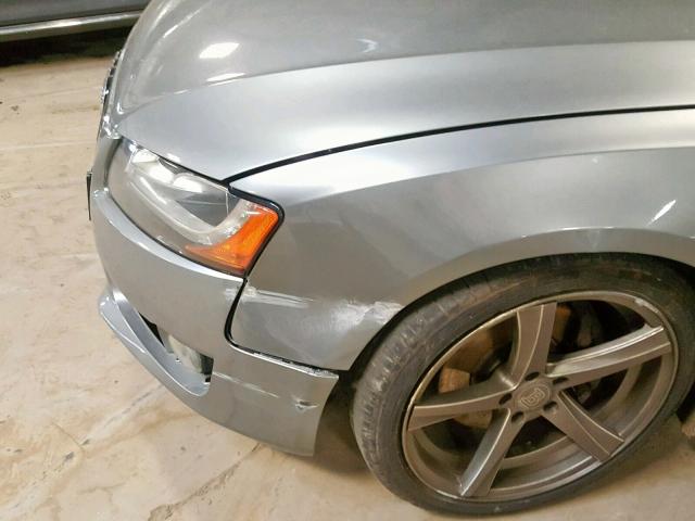 WAUDK78T49A015107 - 2009 AUDI A5 QUATTRO GRAY photo 9