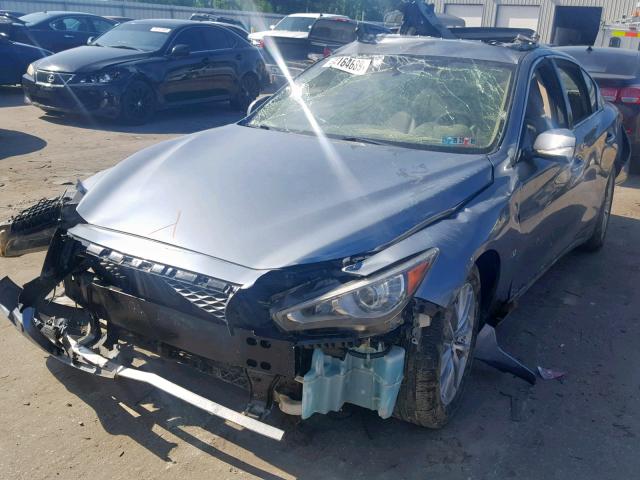 JN1BV7AR5EM685387 - 2014 INFINITI Q50 BASE TEAL photo 2