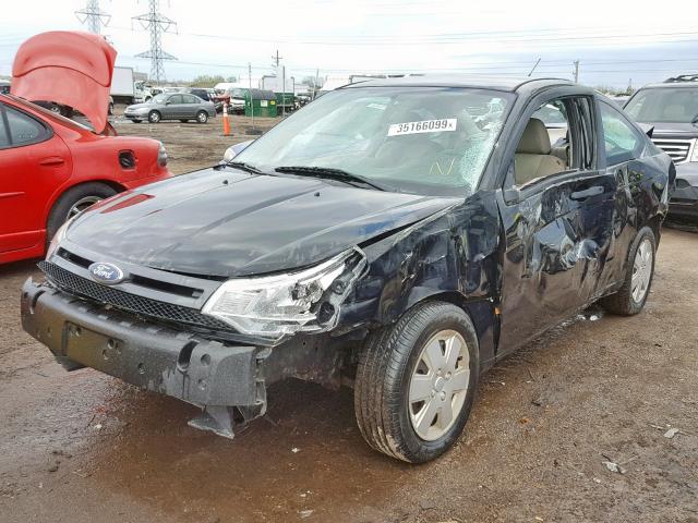 1FAHP32N68W229306 - 2008 FORD FOCUS S/SE BLACK photo 2