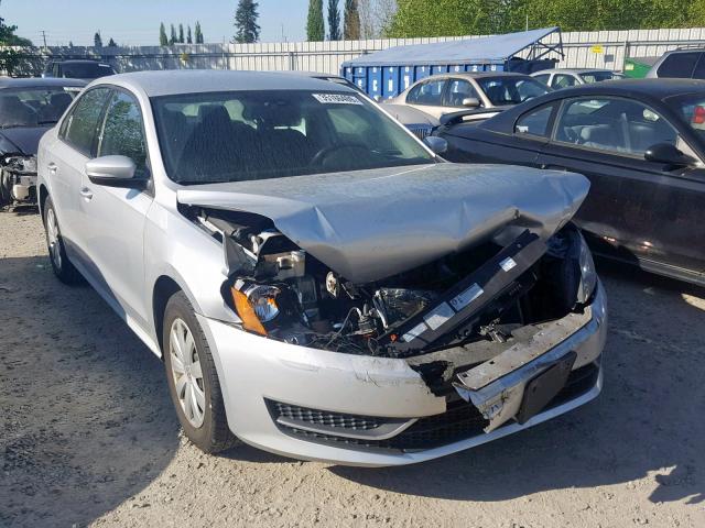 1VWAP7A37CC076283 - 2012 VOLKSWAGEN PASSAT S SILVER photo 1