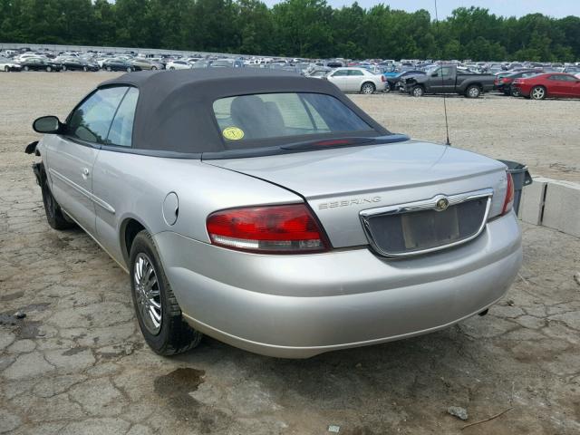 1C3EL45R32N173551 - 2002 CHRYSLER SEBRING LX SILVER photo 3