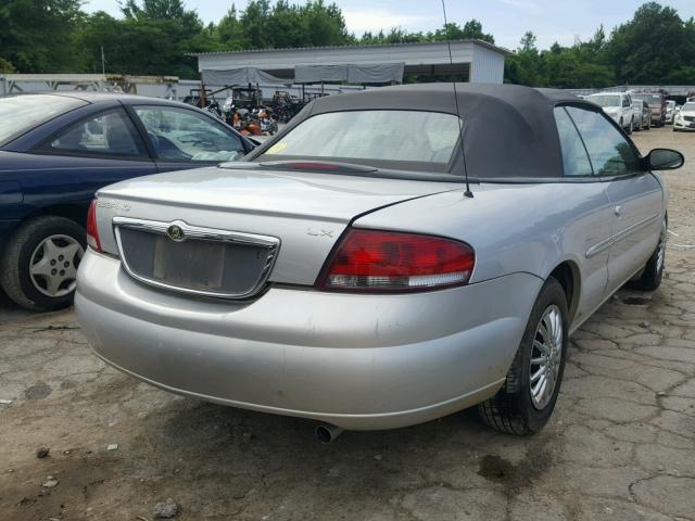 1C3EL45R32N173551 - 2002 CHRYSLER SEBRING LX SILVER photo 4