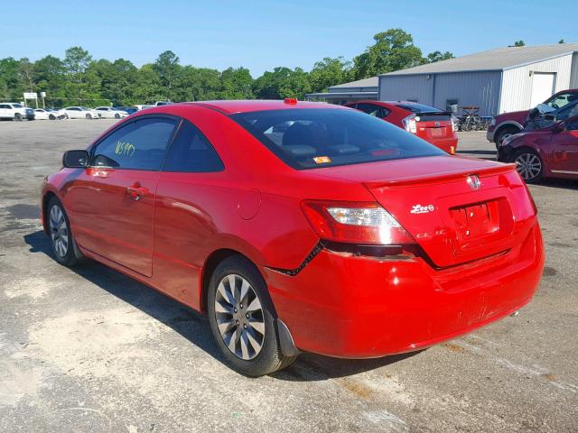 2HGFG12909H509877 - 2009 HONDA CIVIC EXL RED photo 3