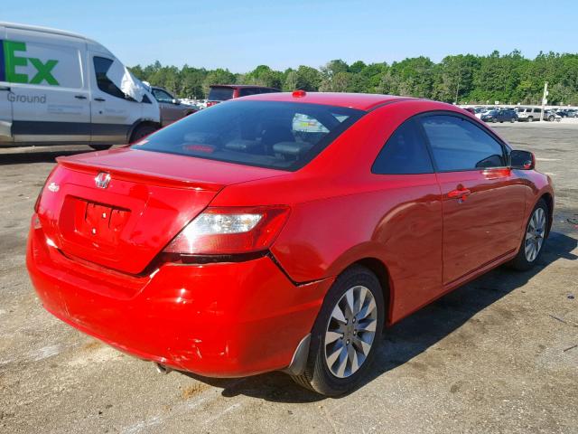 2HGFG12909H509877 - 2009 HONDA CIVIC EXL RED photo 4