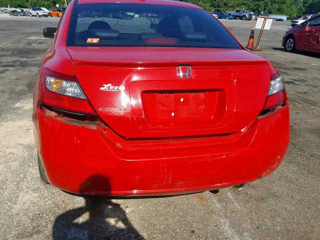 2HGFG12909H509877 - 2009 HONDA CIVIC EXL RED photo 9