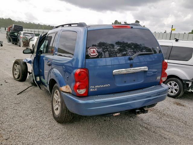 1D4HB48D05F620012 - 2005 DODGE DURANGO SL BLUE photo 3