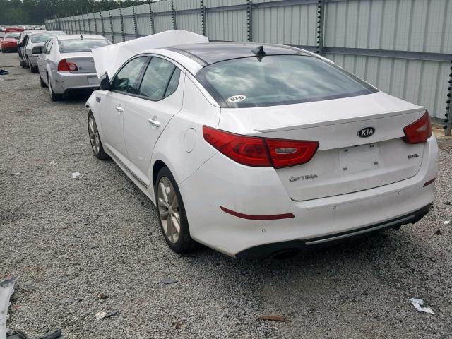 5XXGR4A69FG388447 - 2015 KIA OPTIMA SX WHITE photo 3