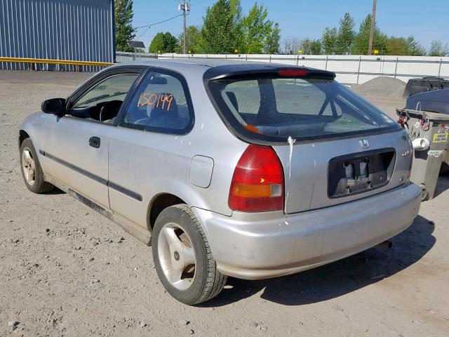 2HGEJ6327TH116803 - 1996 HONDA CIVIC CX SILVER photo 3