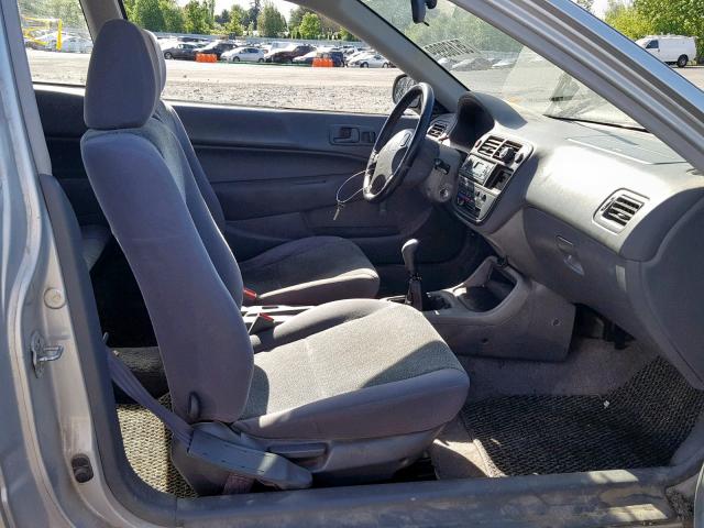 2HGEJ6327TH116803 - 1996 HONDA CIVIC CX SILVER photo 5